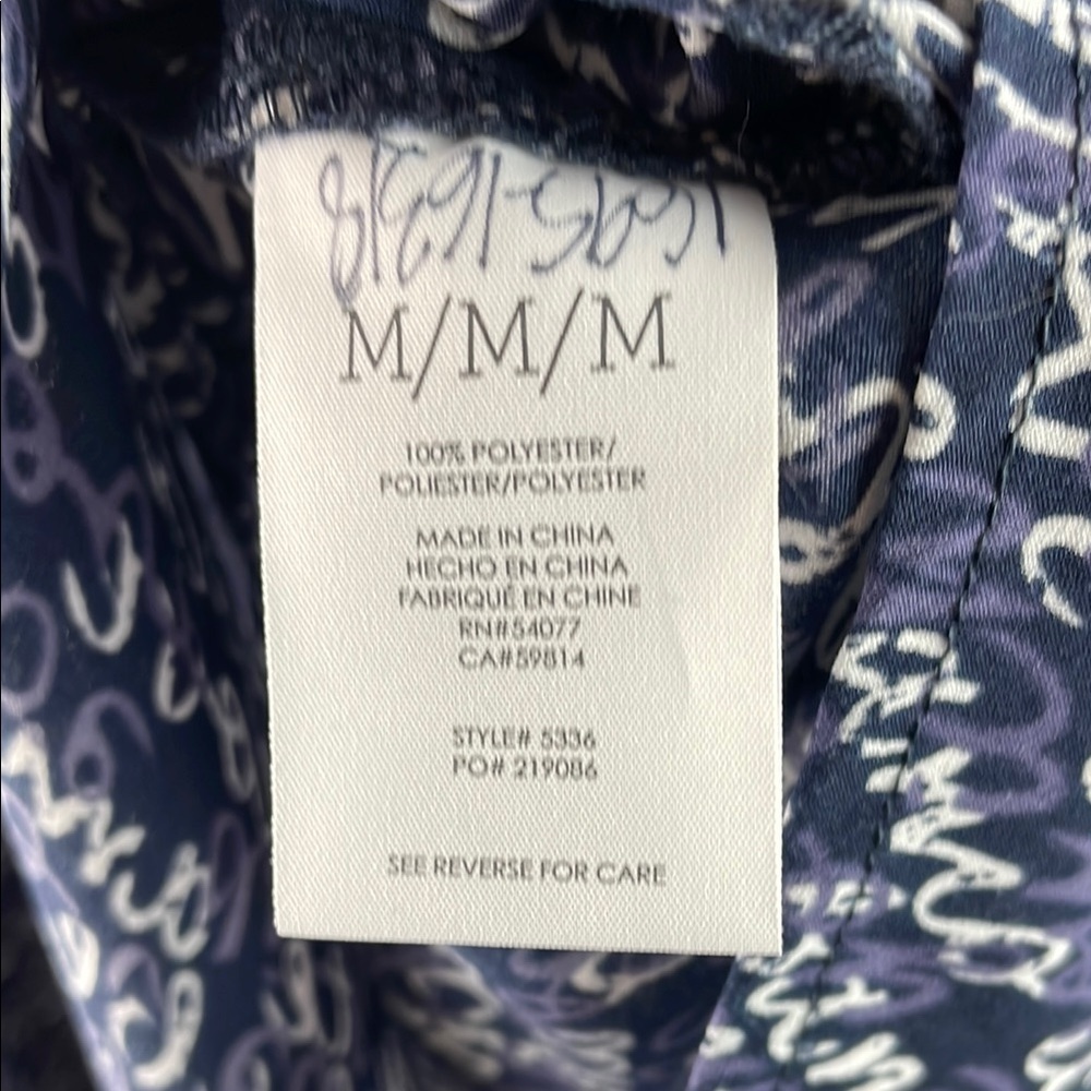 Cabi Script Print Blouse Size M - image 8